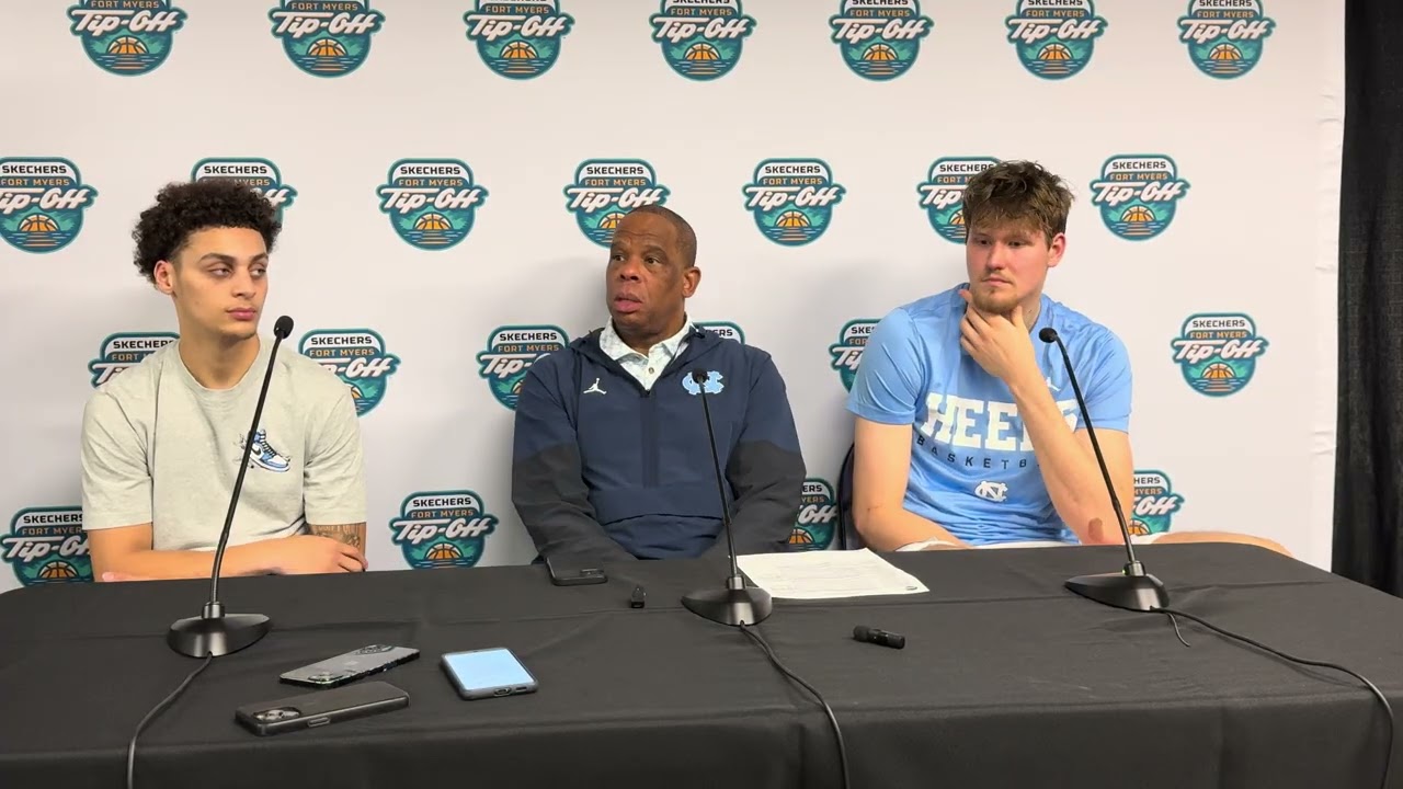 Hubert Davis, Henri Veesaar, & Kyan Evans Post-St. Bonaventure Presser | UNC Basketball  