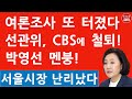 CBS 서울시장 여론조사 공표 금지! 선관위 난리났다! (진성호의 직설)