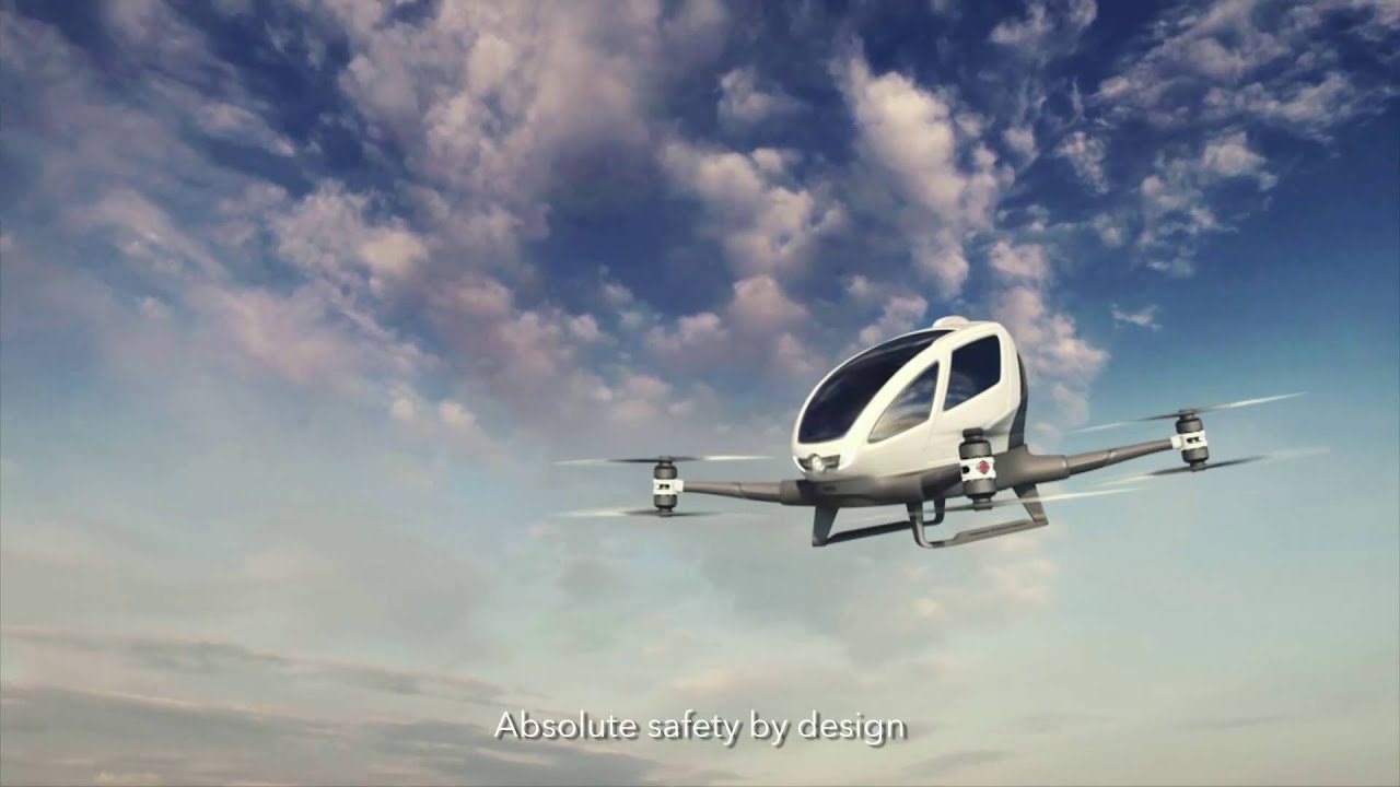 Ehang 184 Humancarrying Drone YouTube