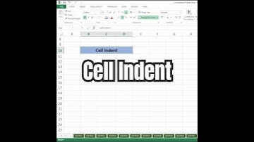 Indent Content in Excel Cell - #youtubeshorts