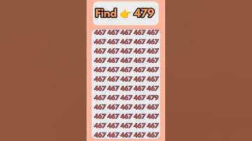 Find the odd number 479 #shorts #youtubeshorts #oddoneout