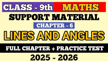 Support Material Class 9 Maths Chapter 6 Lines and Angles| Full Video
