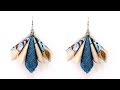 Простые серьги из ткани. Мастер класс. | Fabric earrings. DIY