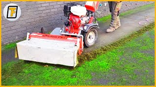 MOSS COVERED STREETS Get Cleaned SPOTLESS! - Satisfying Street Sweeper & Driveway Cleaning Machines