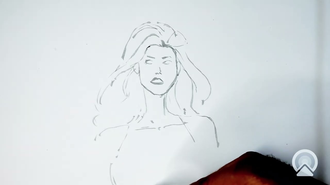 Relaxing Brush Pen Drawing | Pin-Up Art Process,Satisfying Brush Pen Drawing  |Pin-Up Art Process #1