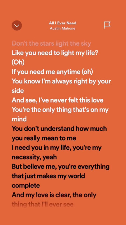 All I Ever Need- Austin Mahone #lyrics