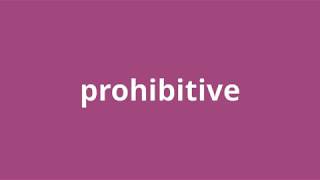 what is the meaning of prohibitive.
