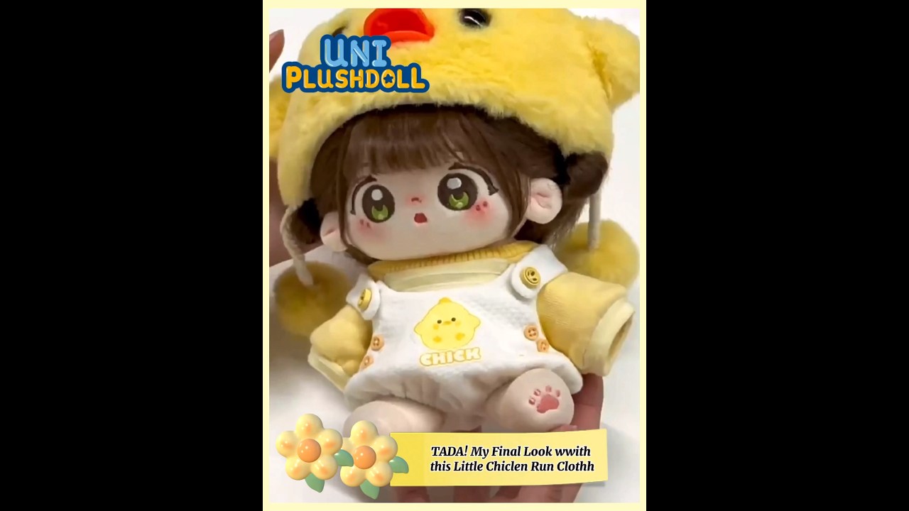 Little Chicken Run 20cm Uni Plush Doll Clothes: Watch me rock this cotton doll fashion attire!