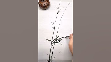 hướng dẫn vẽ cây tre bằng mực tàu ( thư pháp Art Việt Nam )