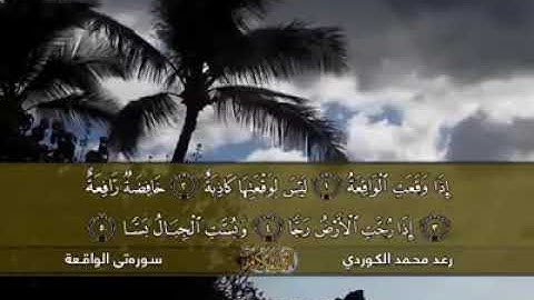 لصباح مبارك بفضل الله /سورة الواقعة رعد الكردي Surah al waqiah for a pulsing day inshallah