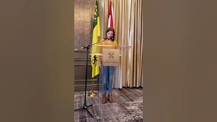 Cassidy Evans at the Regina News Conference