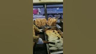 Chinese breakfast: fried dough sticks with soybean milk.