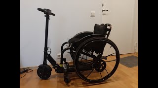 Wheelcair attached to my electric scooter