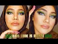 Green arabic smokey eye afroze ali