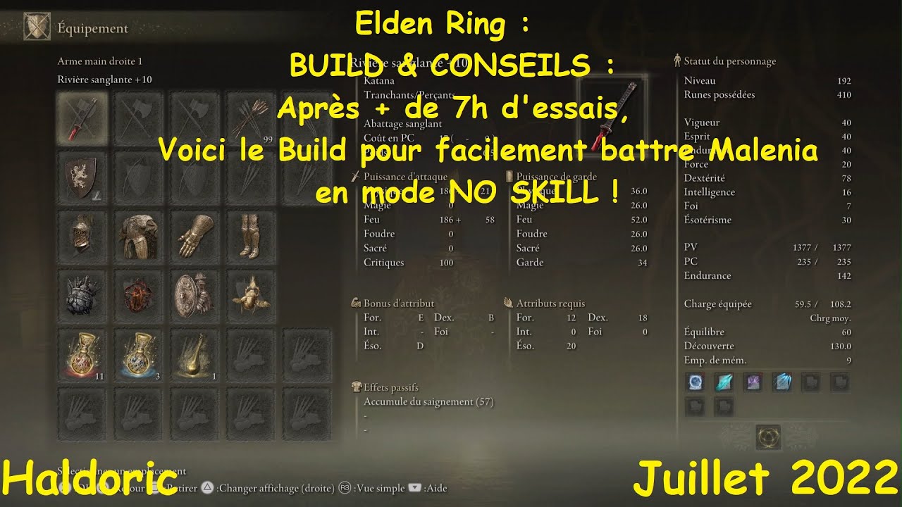 Elden Ring, CONSEILS Après + de 7h d'essais, Build pour facilement