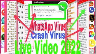 WhatsApp crash message/How to hang WhatsApp by virus message/NOVA immune/Crashing WhatsApp in 2022