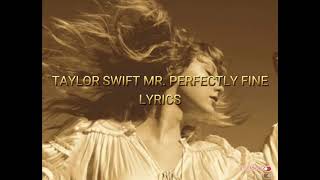 Taylor swift Mr. Perfectly fine (lyrics)