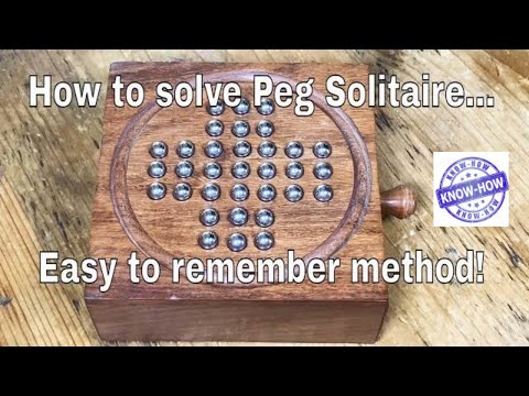How to solve Peg Solitaire, play this easy to remember two stage solution! Brainvita Solo Noble ASMR