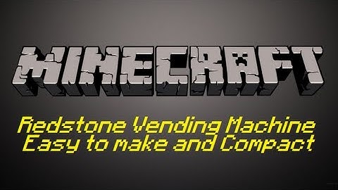 Minecraft Redstone - Easy to make Vending machine (compact)