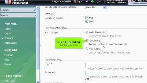 micfo | how to enable domain forwarding and redirection in Plesk reseller