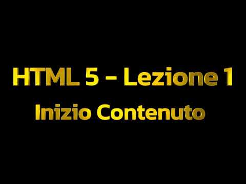 Lezione HTML 5  - 1