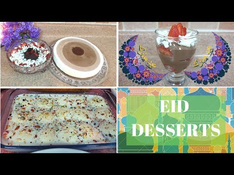 Easy Eid Dessert Recipes - Ras Malai - Strawberry Chocolate Mousse - Chocolate Ripple Cake