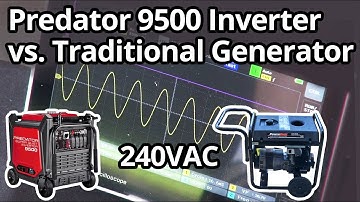 Predator 9500 Inverter Generator vs. Line Power vs. Traditional: Compare Quality on the Oscilloscope