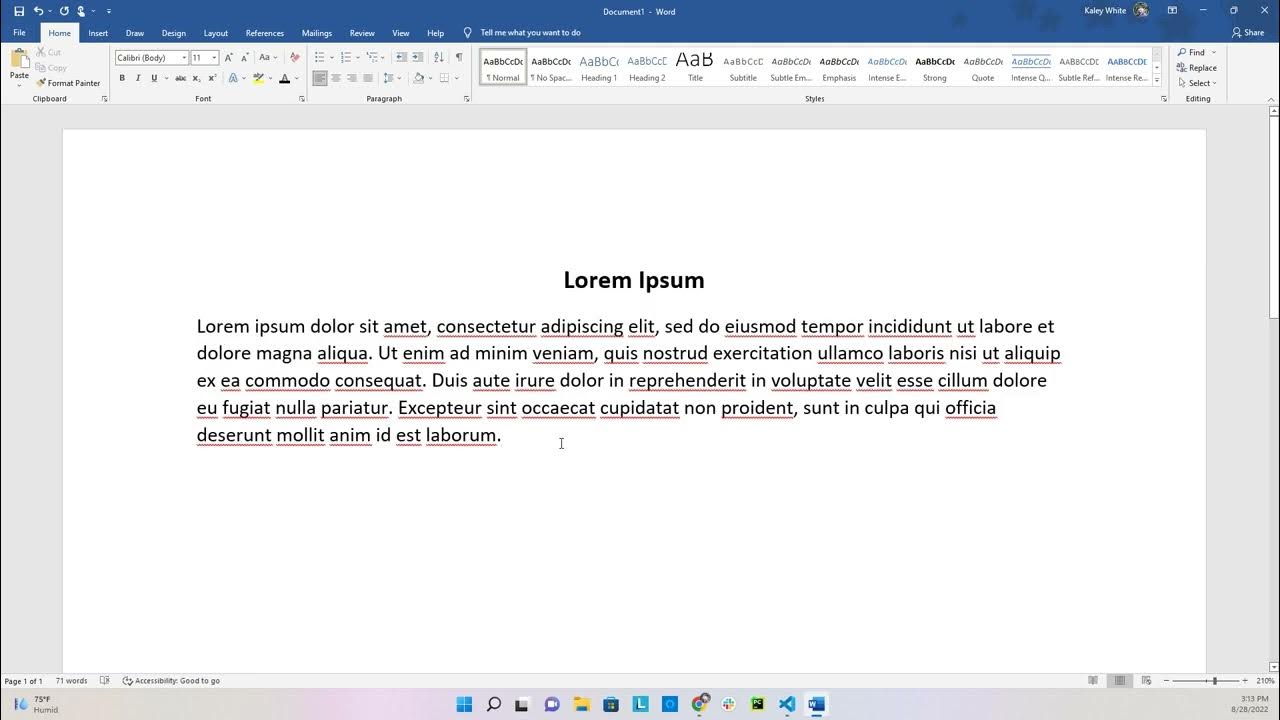 Change All Text Color to Black Microsoft Word YouTube