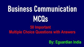 Business Communication MCQ Questions with Answers | Multiple Choice Questions MCQ on Communication screenshot 4