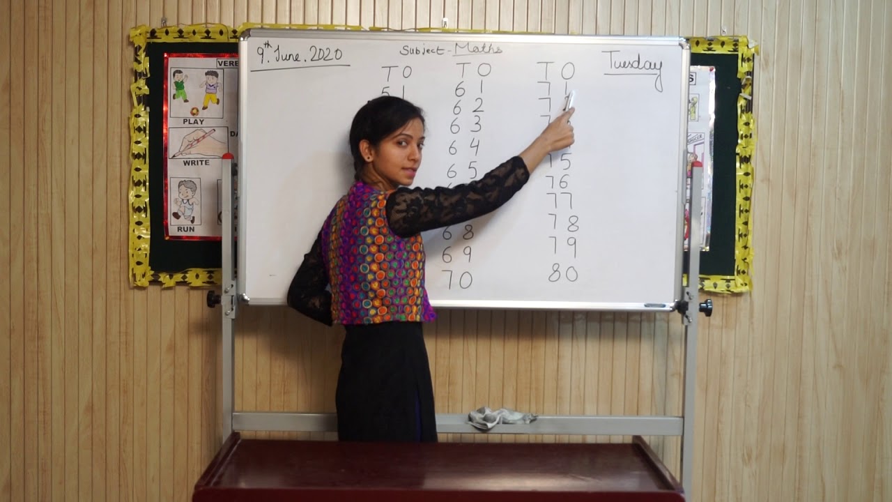 class l k g maths learn and write counting 51 80 09 06 2020 youtube