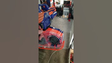 Nerf titan drum test with honeybadger 2s rapidstrike