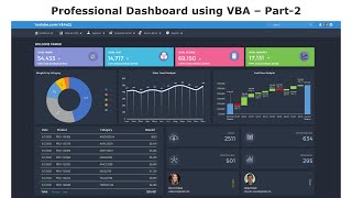 VBA UI UX-24: How to design Professional Dashboard using VBA in UserForm with custom Dynamic Menu