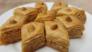 بقلاوة مورقة ومعسلة على اصولها خطوة بخطوة baklawa