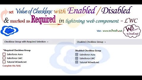 How to pass checkbox value, marked required & marked enabled/disabled in Lightning Web Component LWC