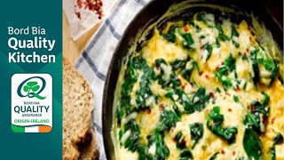 Five Minute Scrambled Eggs with Spinach and Chilli flakes