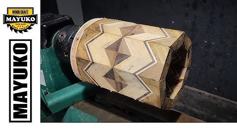 CHEVRON PATTERN JAR, woodturning