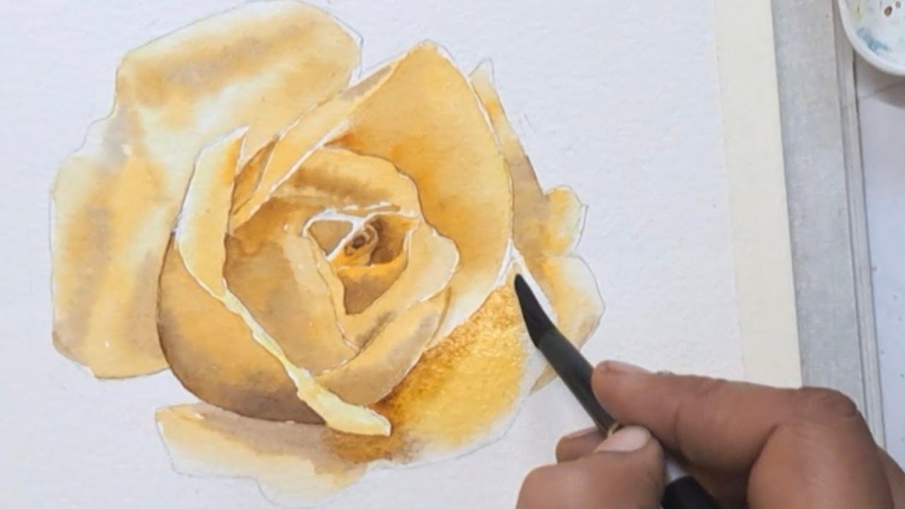 Урок по рисованию цветов акварелью