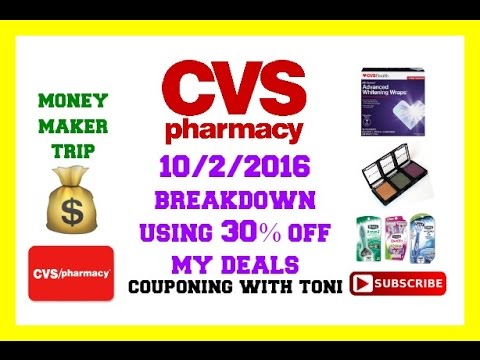 CVS 10/2/2016 Breakdown WITH 30% off Coupon | My Deals