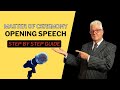 Opening Speech - An Emcee Guide to writing a great opening