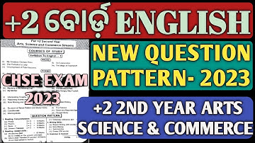 +2 Board English/New question pattern/chse exam-2023/chse Learning Hoop/English mark distribution/