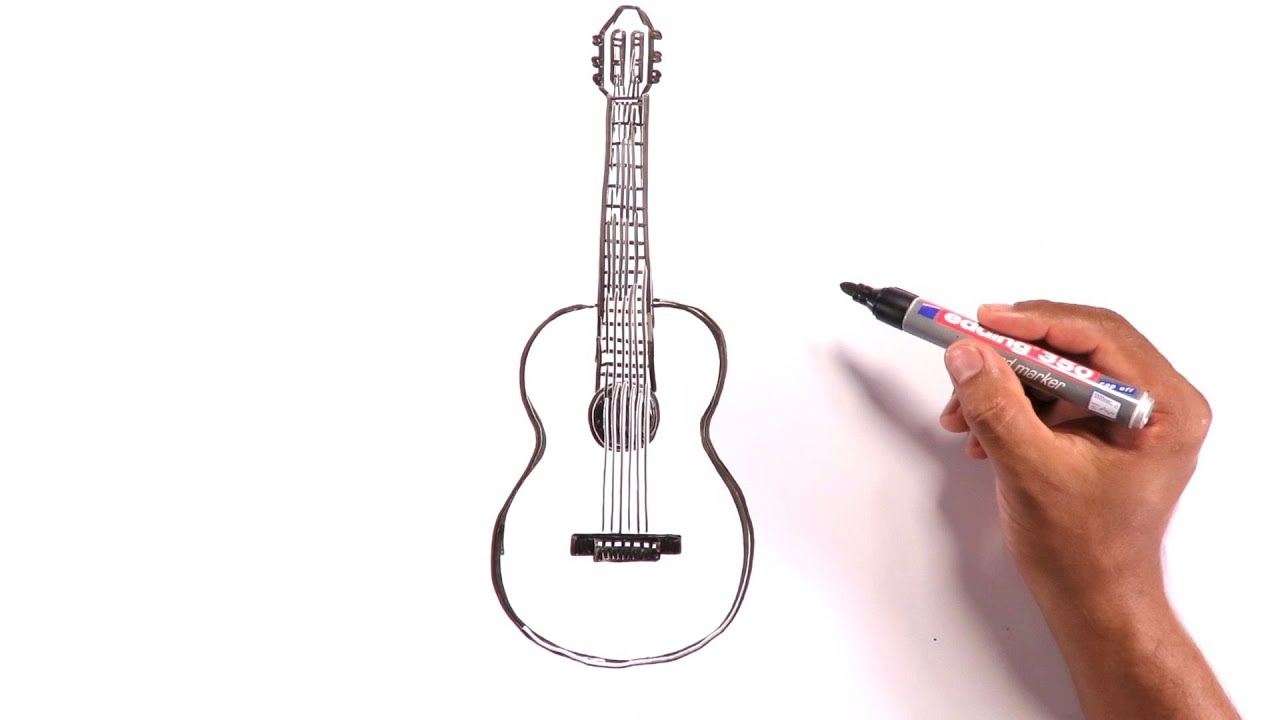 How to Draw a Guitar Step by Step | Drawing lessons for kids, Guitar kids,  Cute drawings for kids