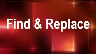 MicroStrategy - Find & Replace - Online Training Video by MicroRooster
