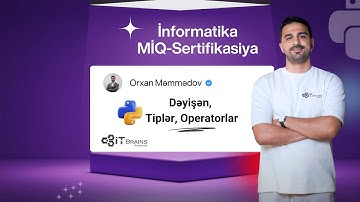 Python dərs izahı-1 | Dəyişən, Tiplər, Operatorlar | Orxan Məmmədov