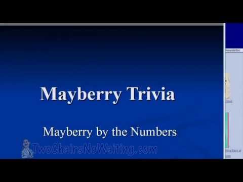 Two Chairs No Waiting 331: Mayberry by the Numbers Trivia