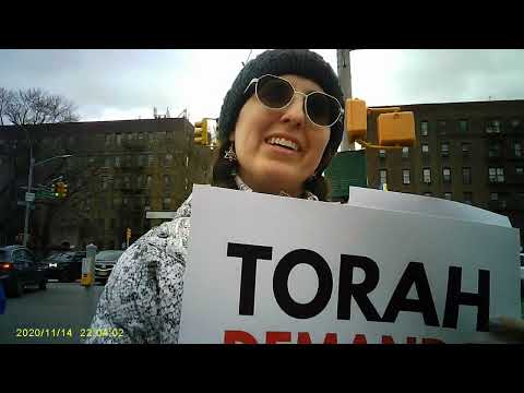 Orthodox Jewish Divorce Protest Organized By Flatbush Girl Outside Mirrer Yeshiva Brooklyn New York Orthodox Jewish Divorce Protest Organized By Flatbush Girl Outside Mirrer Yeshiva Brooklyn New York