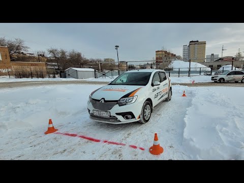 Как заехать в гараж с поворотом на 90градусов!Экзаменационное упражнение ГИБДД 2023г.