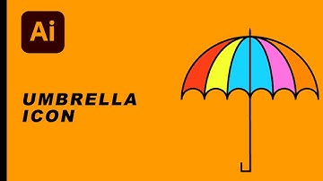 How to make umbrella icon in illustrator | Adobe Illustrator tutorial
