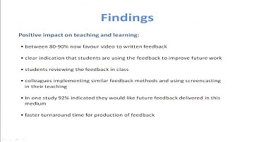 video screencast feedback