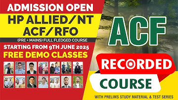 ACF-2025 Recorded & HP Allied, NT, ACF & RFO Course | Jokta Academy Offline + Live with  Study Kit