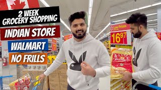 Two Week Cheap Grocery Shopping in Canada | Indian Store, Walmart, No Frills | Total Expenses